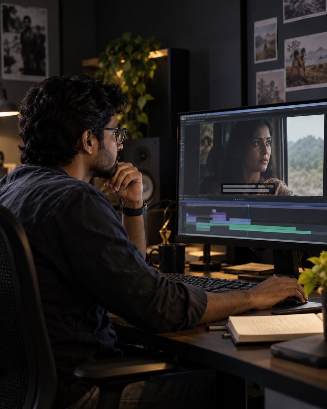 Illustrative production scene: Subtitles and captions