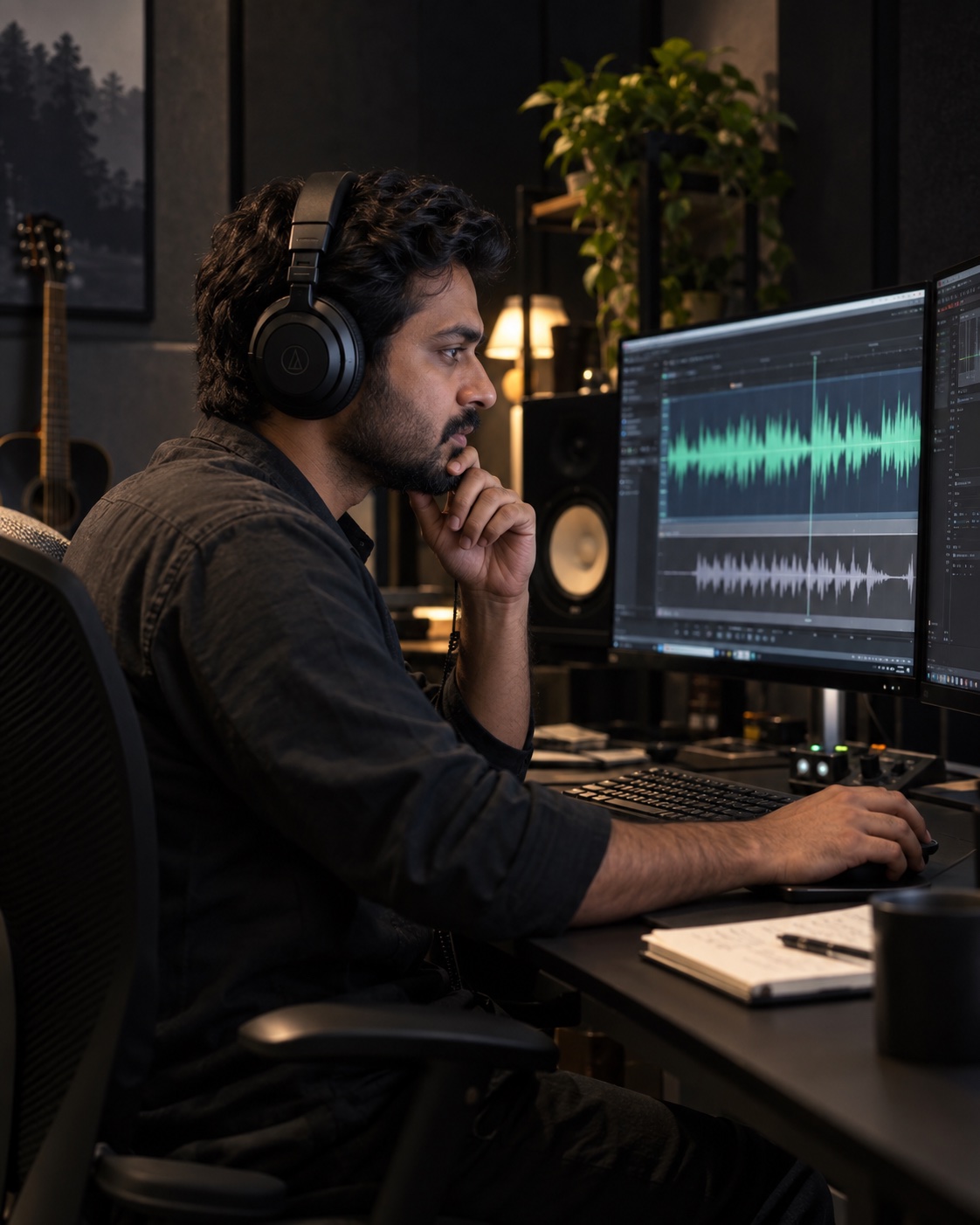 Illustrative production scene: Synthetic audio direction
